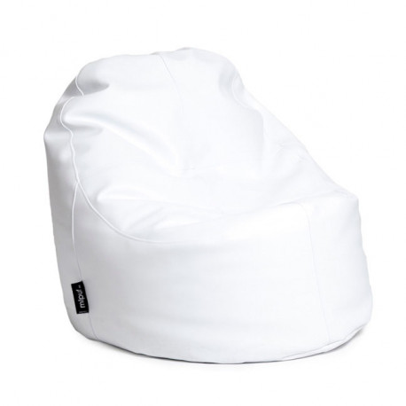Puff Lounge Polipiel Blanca